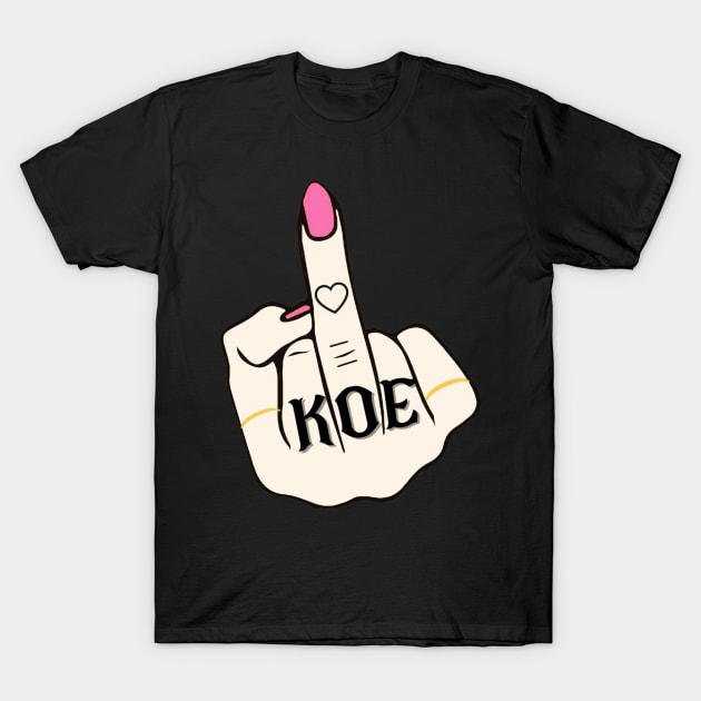 KOE (Wetzel) Woman_s Middle Finger Active T-Shirt by MasterMug